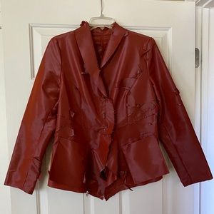Babette SF burgundy die-cut blazer/jacket size M